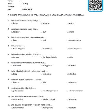 15 Contoh Soal PKN Kelas 1 SD Terbaru 2026 yang Sering Keluar Saat Ujian Sekolah