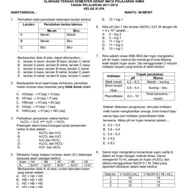 7 Rahasia Lolos Ujian dengan Contoh Soal Kimia Kelas 11 Semester 1 yang Wajib Tahu