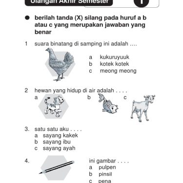 Bocoran 50 Contoh Soal Bahasa Indonesia Kelas 1 Semester 2 yang Sering Keluar Saat Ujian