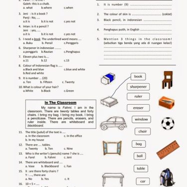 soal uts bahasa inggris kelas 6 semester 1